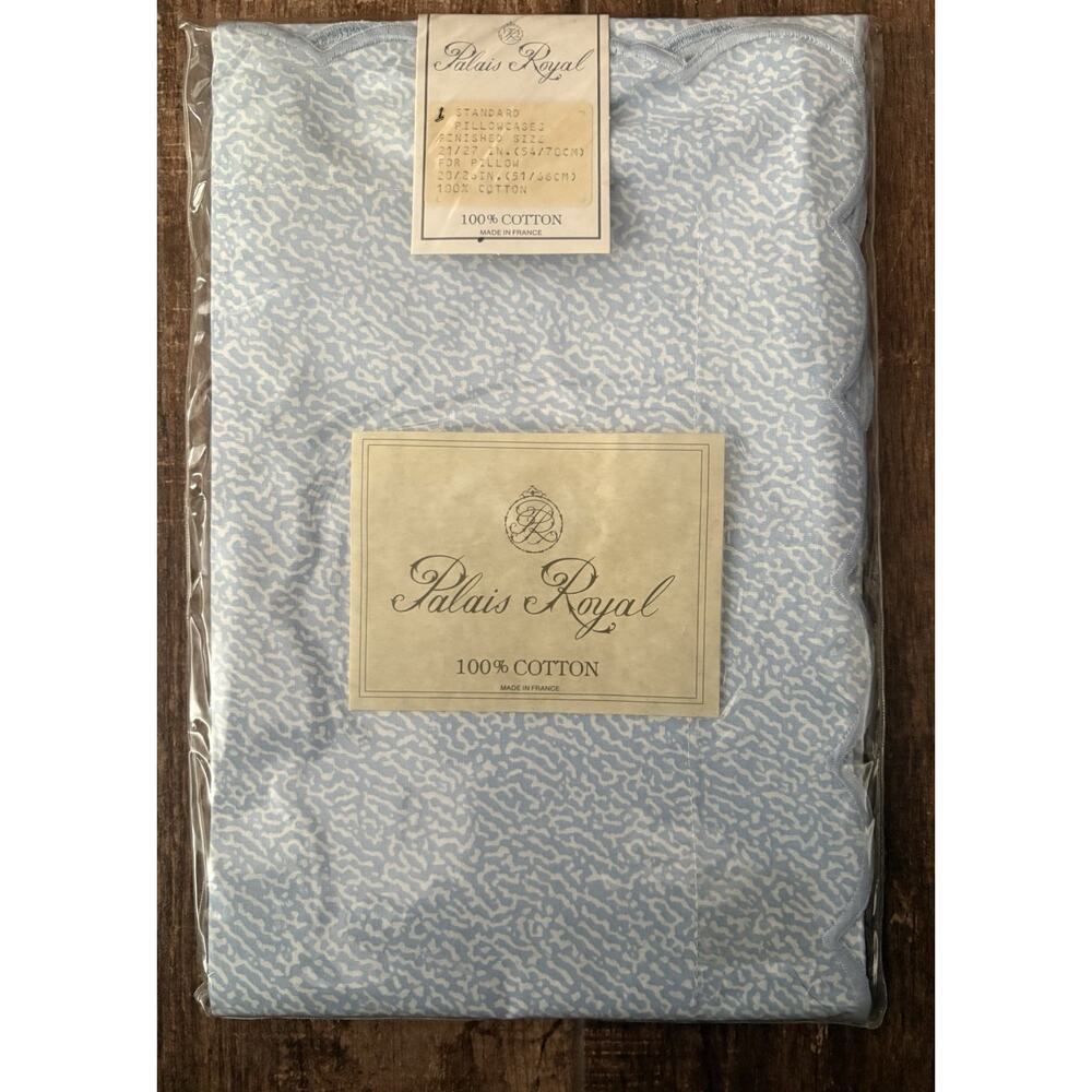 Palais Royal (1) Standard Pillowcase 100% Cotton Light Blue & White Vintage